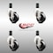 Service Caster 3 Inch 316SS Soft Rubber Wheel Swivel 1-3/8 Inch Expanding Stem Caster Set SCC SCC-SS316EX20S314-SRS-138-4 - alternate 1